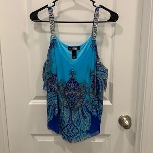 Ladies size large blue top